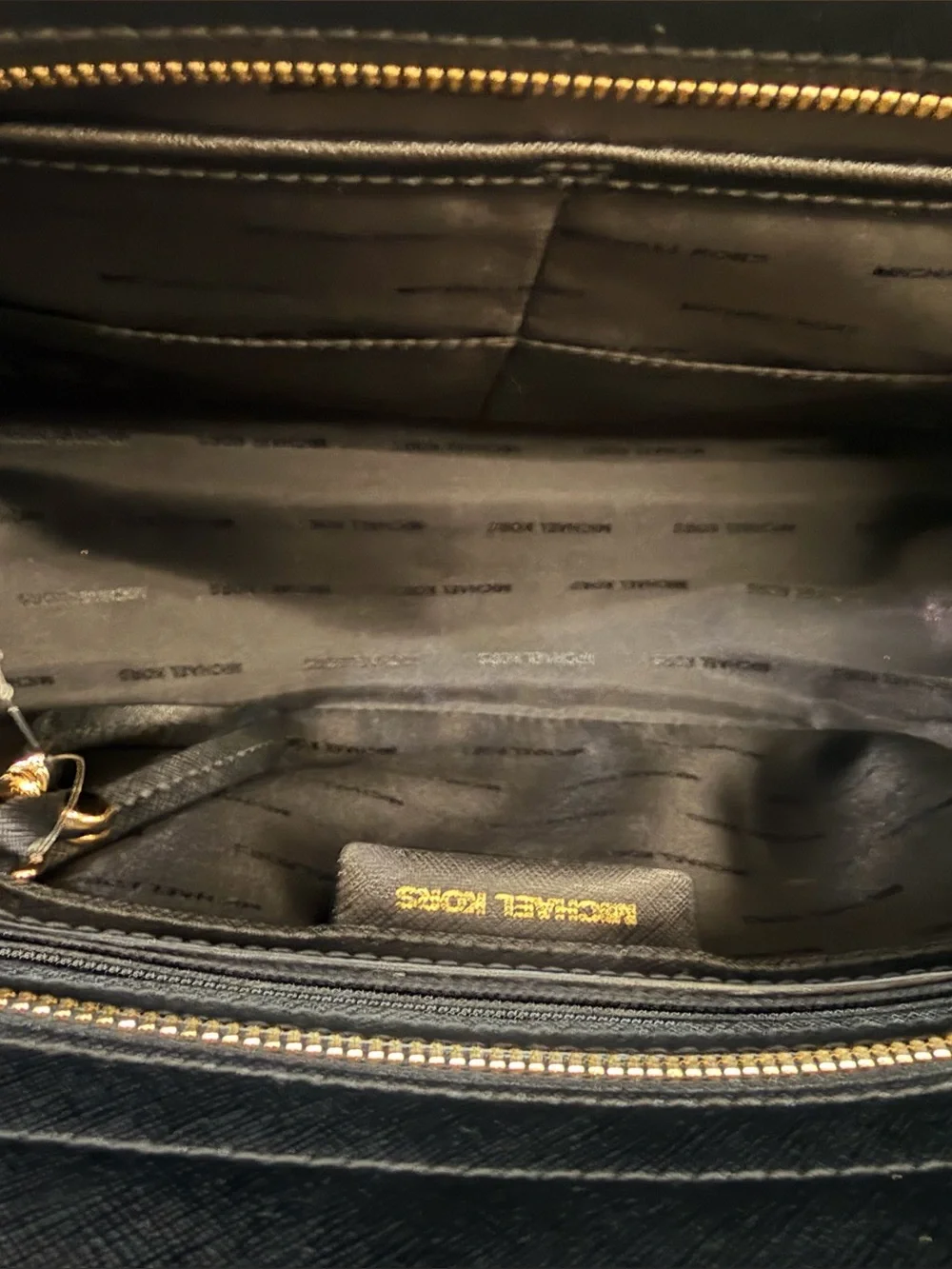 Michael Kors Selma Medium Studded Floral Satchel In Black Saffiano Leather